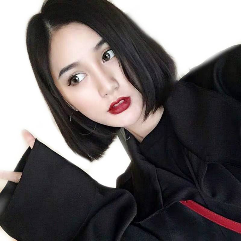 Spot export BOBO wig Female short straight hair fashion Bobo head wig Female short hair fiber
