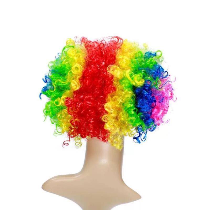 Clown headset funny road axbile props color explosion head cos cos wig children's roll fans wig fans wig
