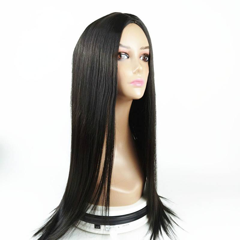 European and American fashion wig women among long straight straight hair, high -temperature silk buckle network mechanism, wiggle hood, a generation of hair