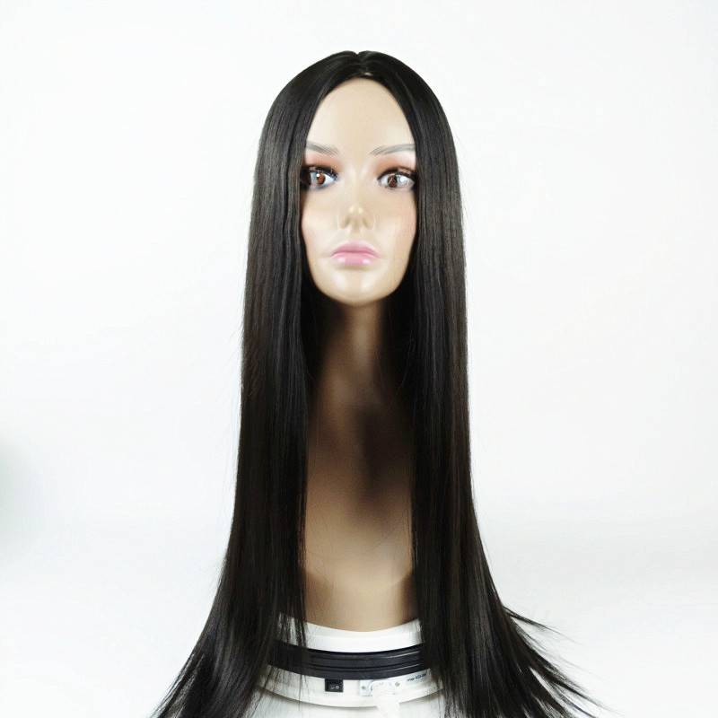 European and American fashion wig women among long straight straight hair, high -temperature silk buckle network mechanism, wiggle hood, a generation of hair