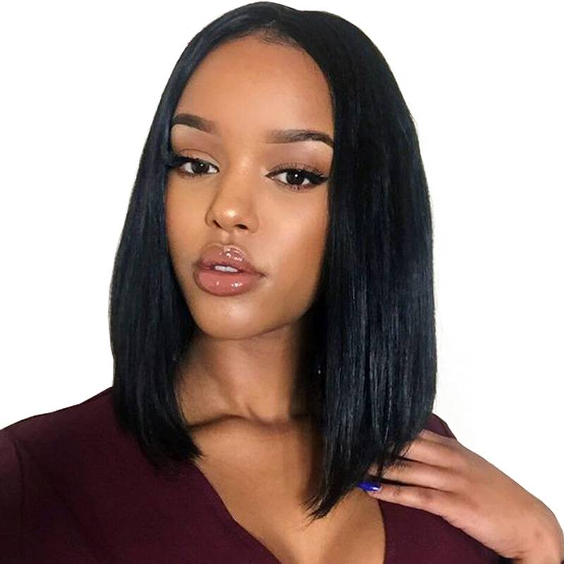 European and American fake women's middle straight hair is divided into African black fashion Amazon cross -border supply manufacturers