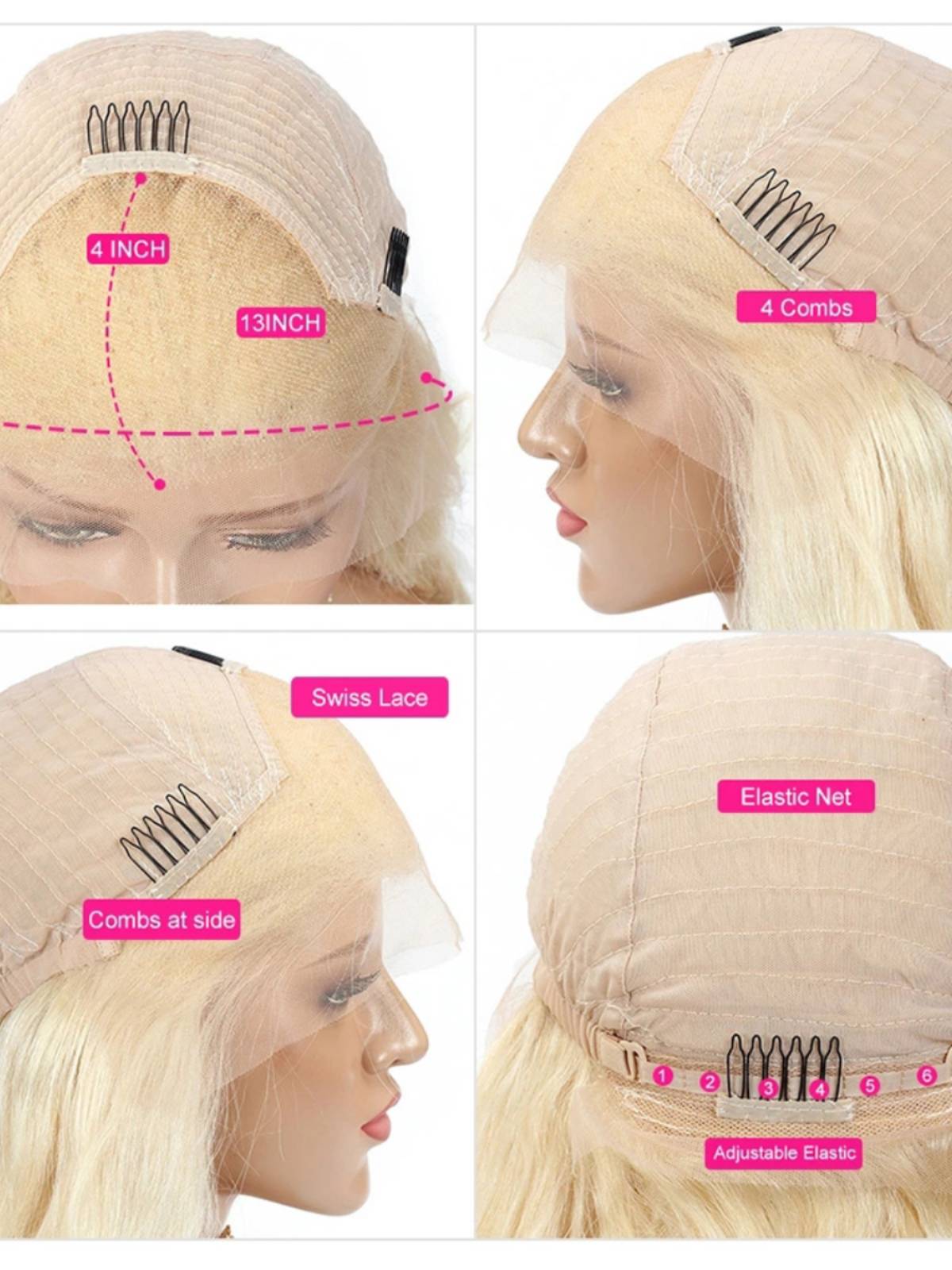 Xuchang Lichang wig 613 front lace wig True headset net red recommended wig