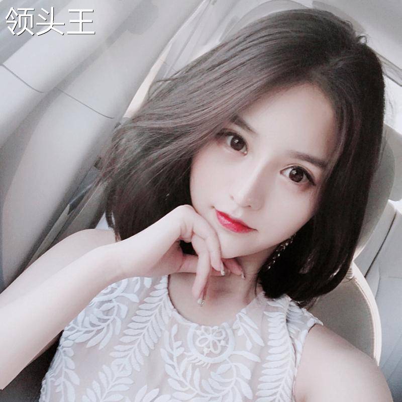 European and American wig Ms. Short hair short straight hair bobo head cosplay divided bangs fashion student headhers