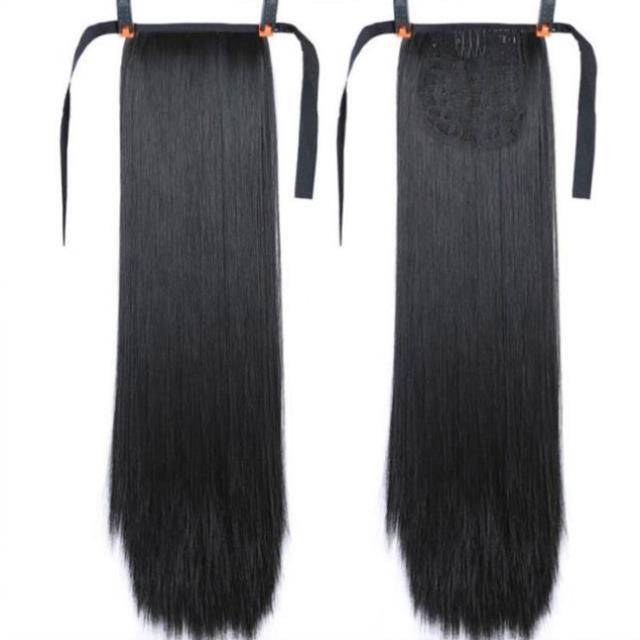 Ponytail Simulation 60CM ponytail ponytail straight female wigs strap wig