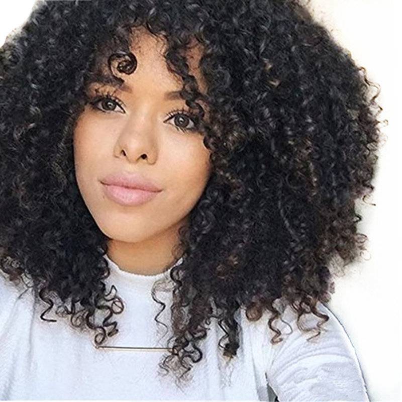 Xuchang wig manufacturer European and American wig female African curly hair fluffy explosive head medium curly hair chemical fiber hair