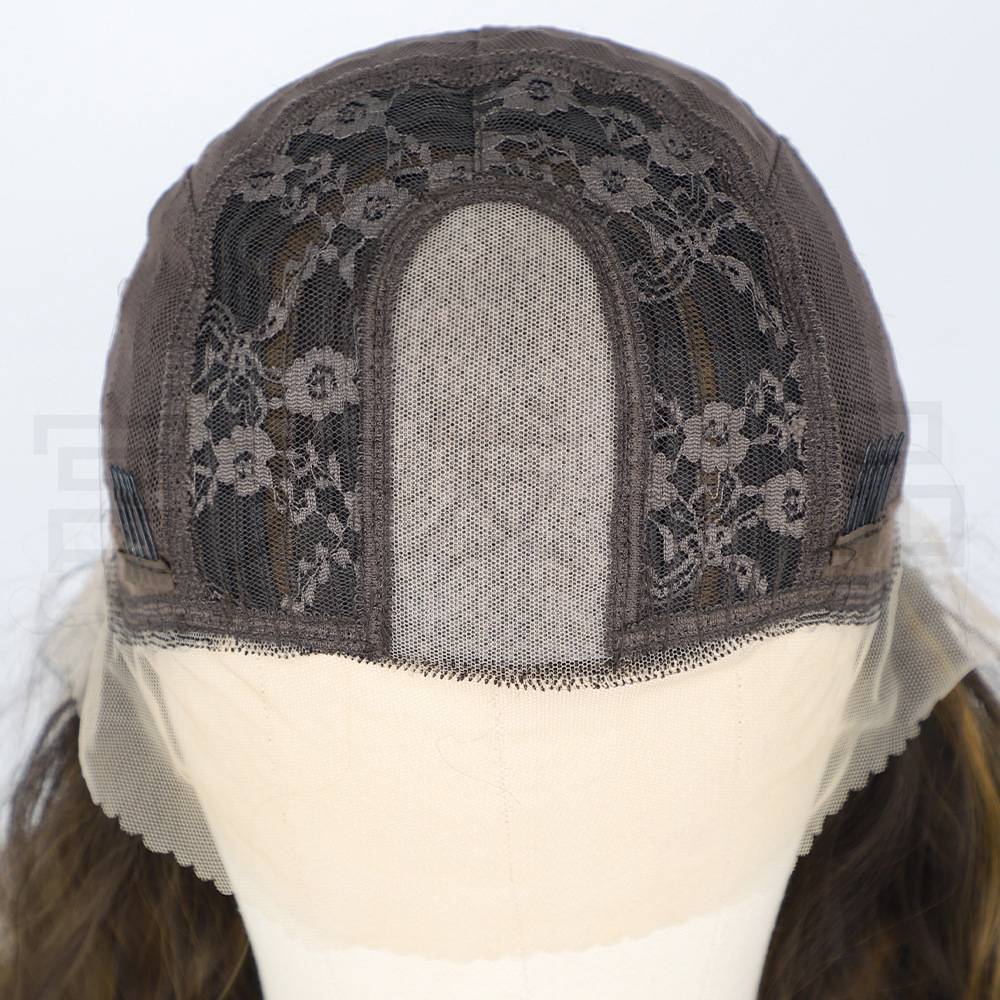 Wig European and American ladies in front of lace wigs divided lace long curly hair chemical fiber high -temperature silk hood wigs