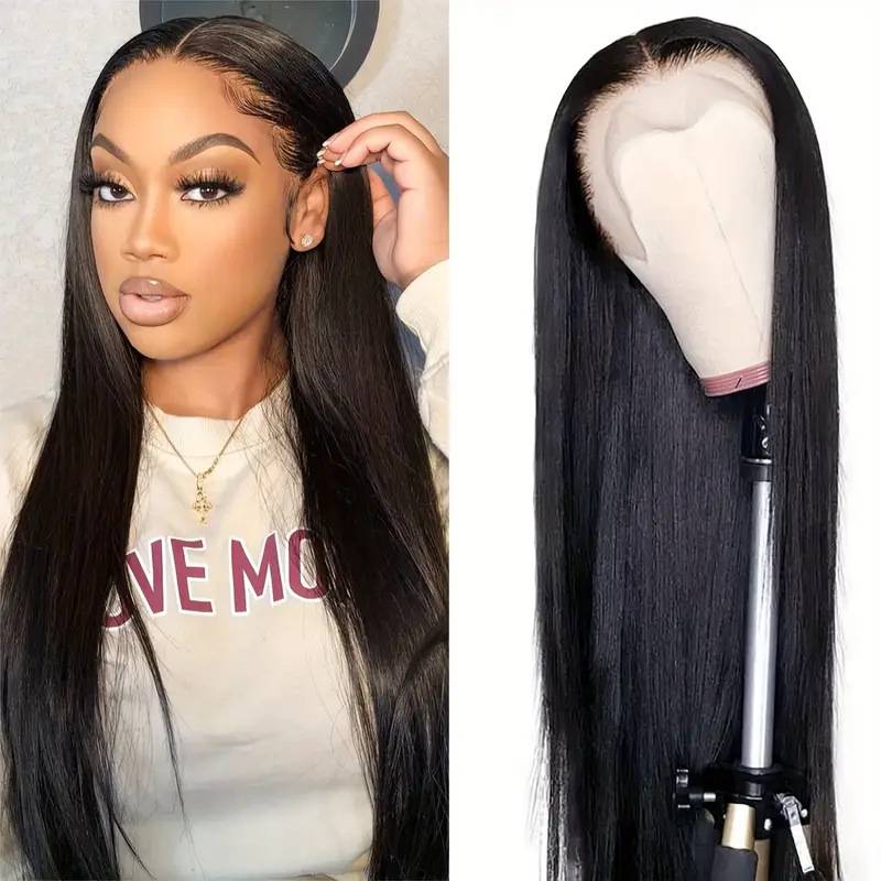 Cross -border fashion long straight hair wigs of African hot -selling lace lace are naturally full of straight hair