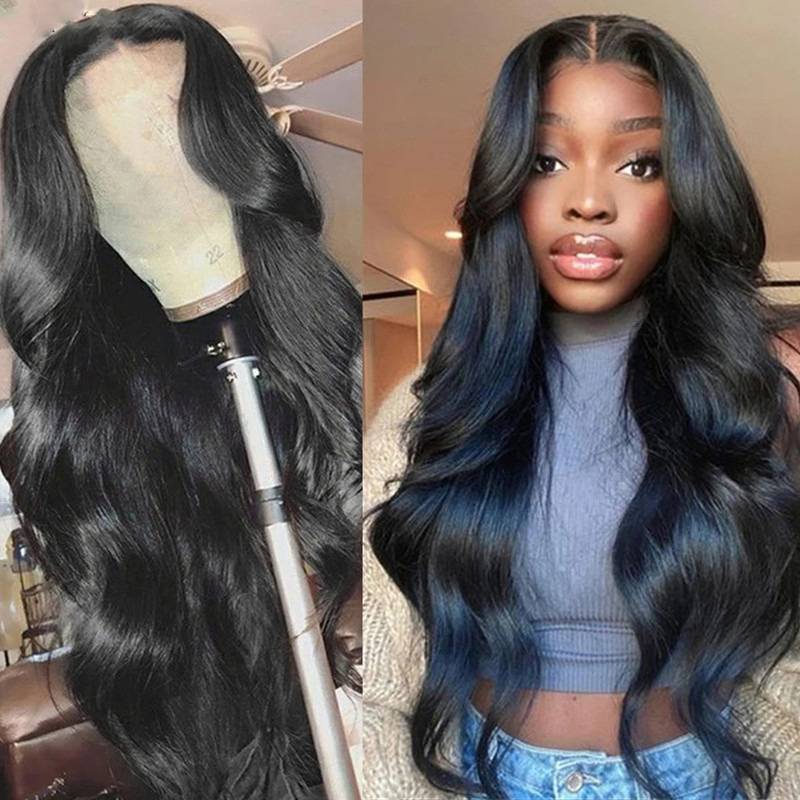 Factory Africa's female wavy long roll fake Ezo sends bangs naturally divided into European fakes to send beautiful mouths