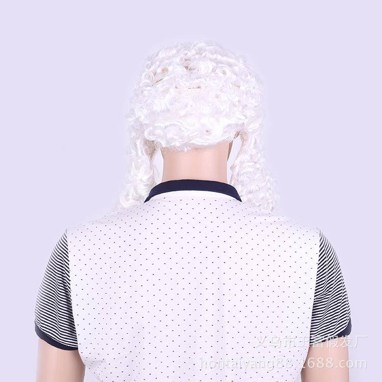 Manufacturer lawyer wig hat production rotor roller wig white officer c heads S anime o set fake male