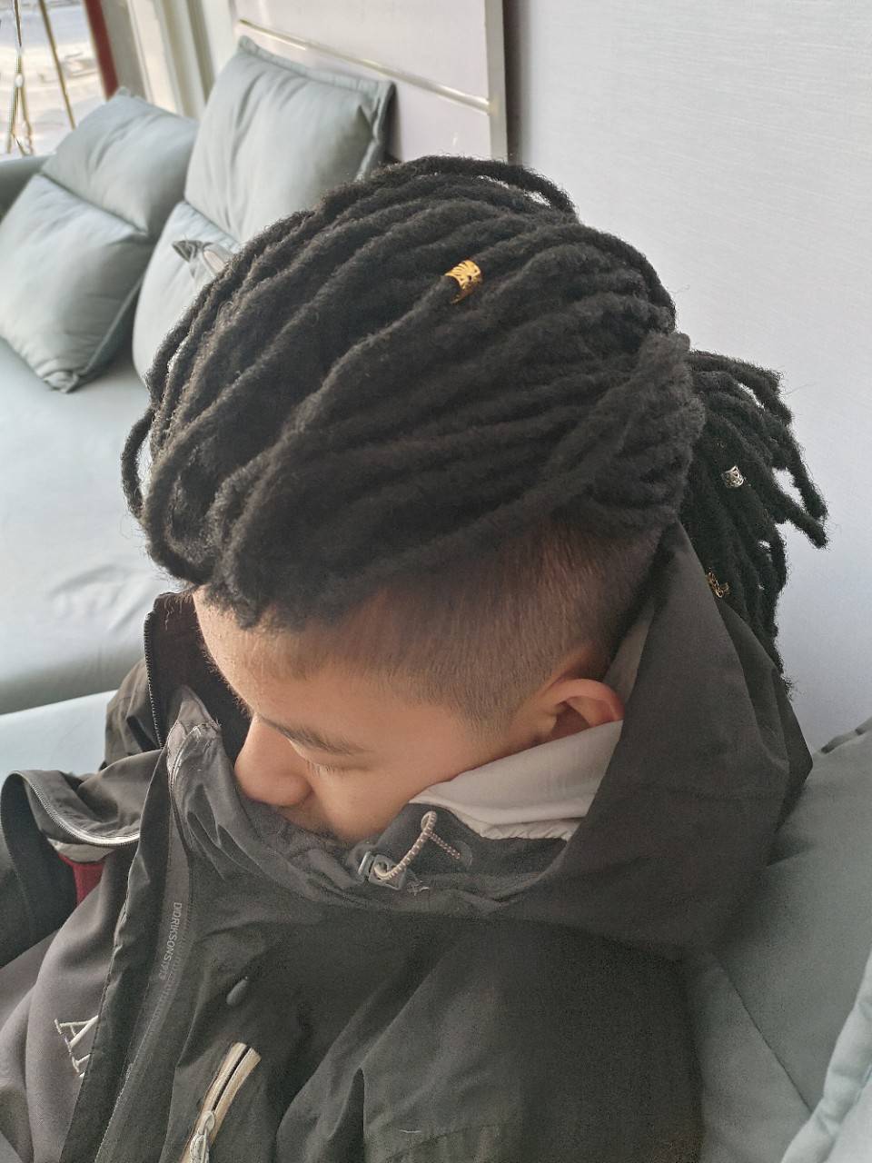 European and American dirty braid wigs, back -back shape, directly braid, African black hot dirty braid hairstyle export men