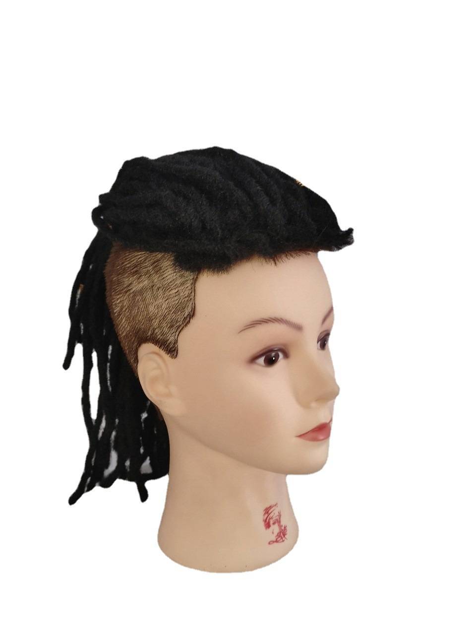 European and American dirty braid wigs, back -back shape, directly braid, African black hot dirty braid hairstyle export men