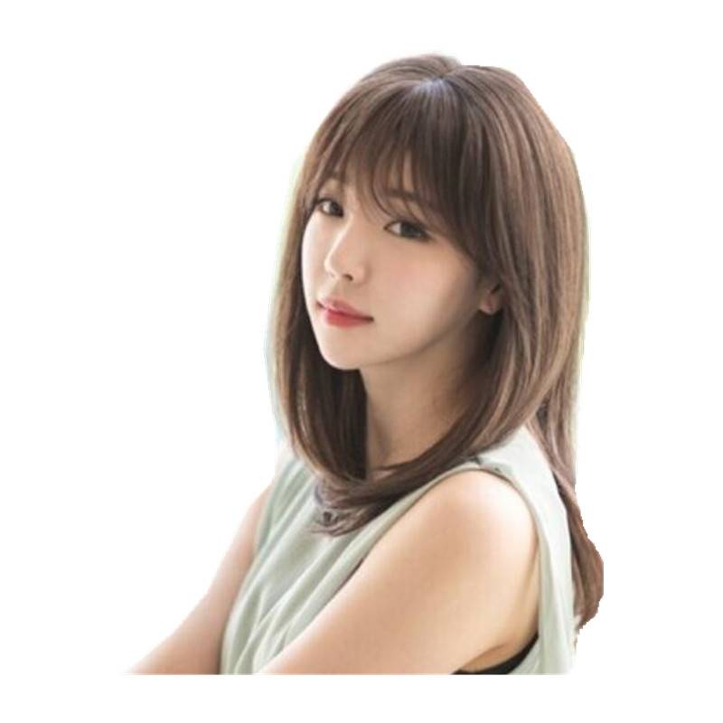 Douyin live broadcast European and American girls Internet celebrity Korean fashion air bangs wig model
