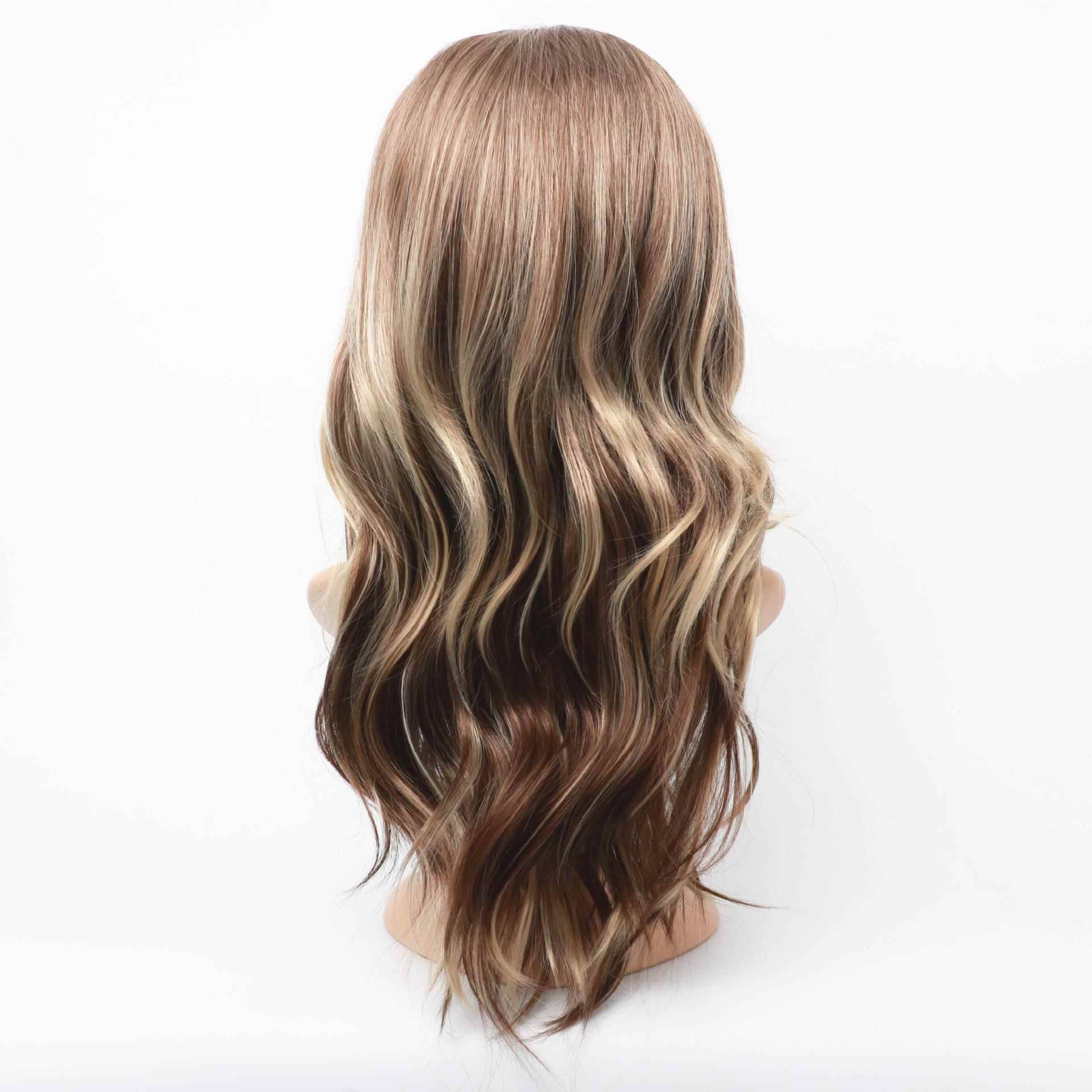 Genuine wig new European and American wigs, feasting long curly rose net head cover manufacturers wigs