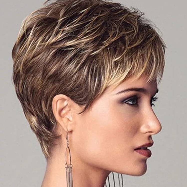 Wig female short curly hair, short hair lady, fluffy natural African European and American fashion hairstyle manufacturers spot