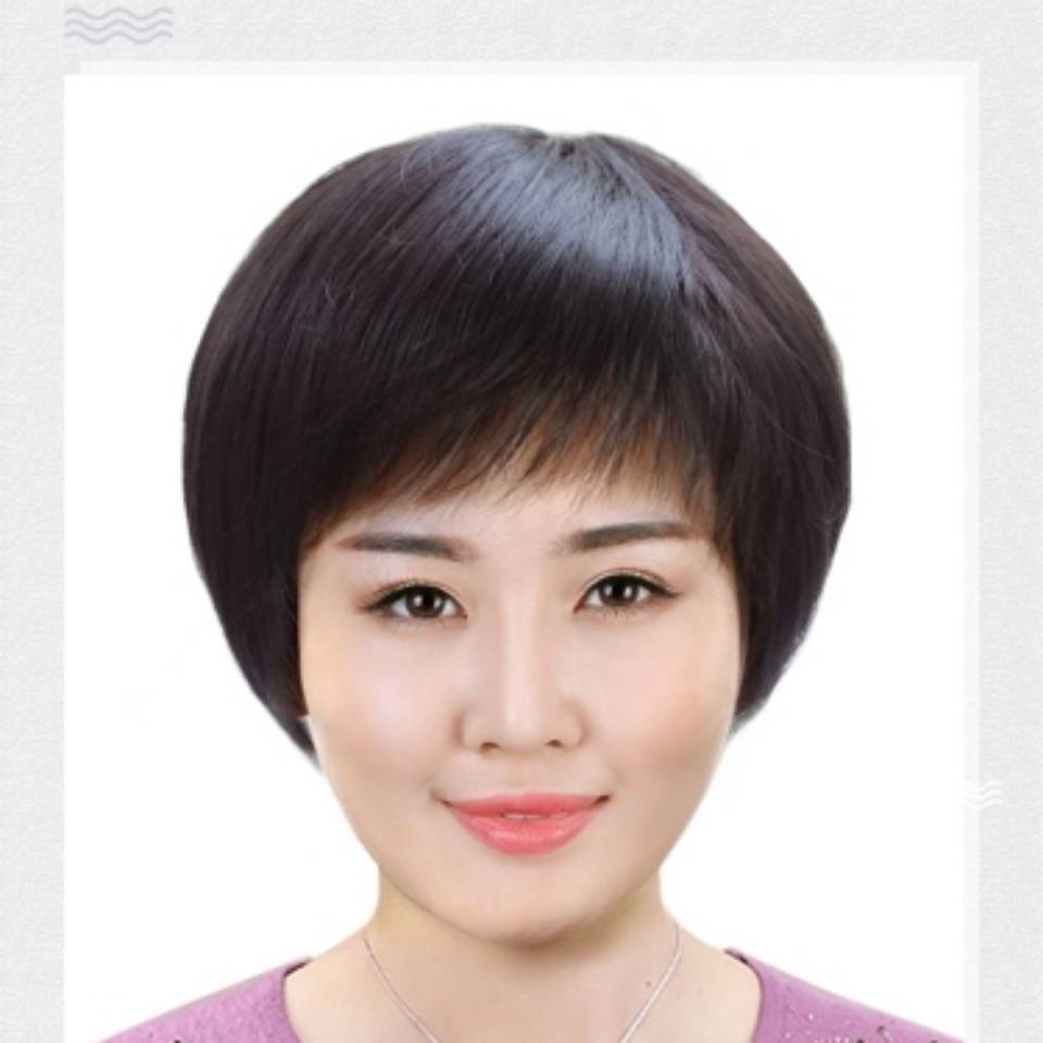 Middle -aged and elderly wig Momsma Mom Short Hair Short Hair Short -Big Short -hair Chemotherapy Wiggain