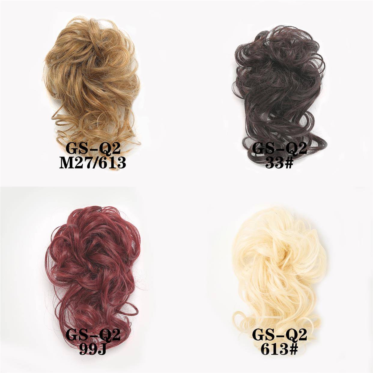 Hot -selling wig hair ring hair circles, elastic balls, cocktail head, long beard curly hair rolled fluffy hair bud