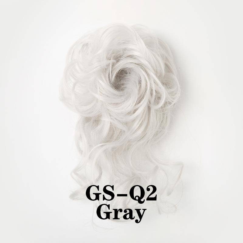 Hot -selling wig hair ring hair circles, elastic balls, cocktail head, long beard curly hair rolled fluffy hair bud