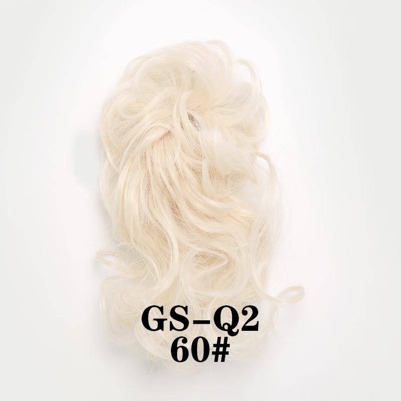 Hot -selling wig hair ring hair circles, elastic balls, cocktail head, long beard curly hair rolled fluffy hair bud