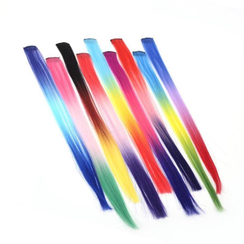 Spot wig Female Color Ending Tablets Chromatin -choppy Wigmail Chemical Fiber 3 Color Gradient Straight