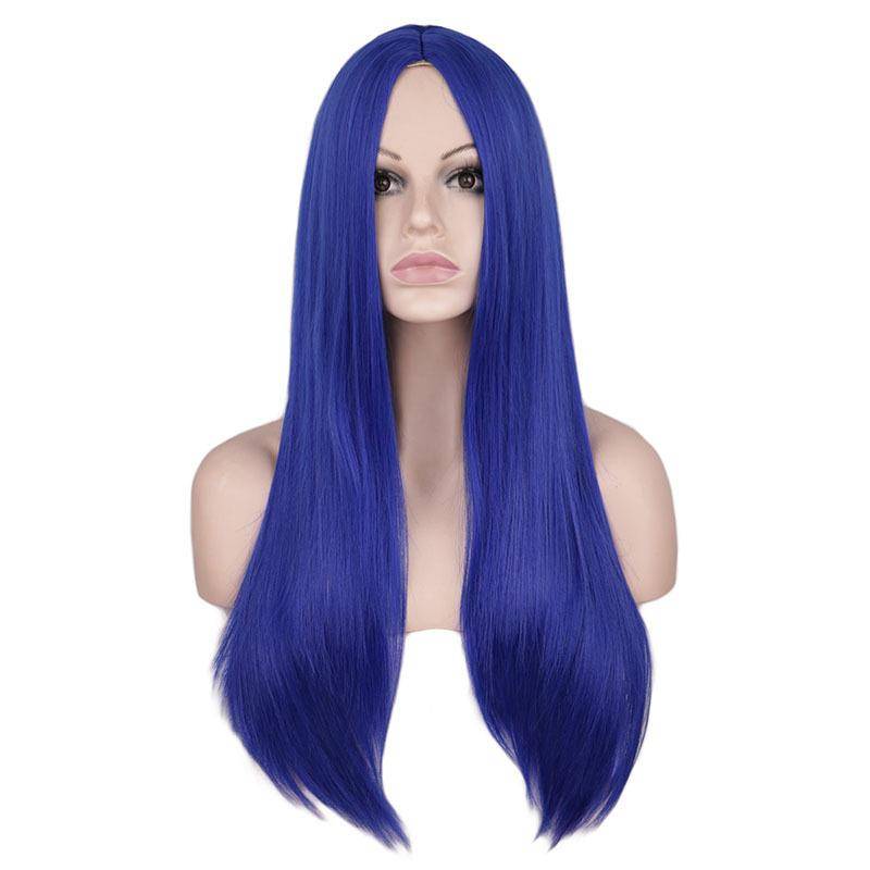 Wig female long straight bangs wig High -temperature silk wig Fashion wig