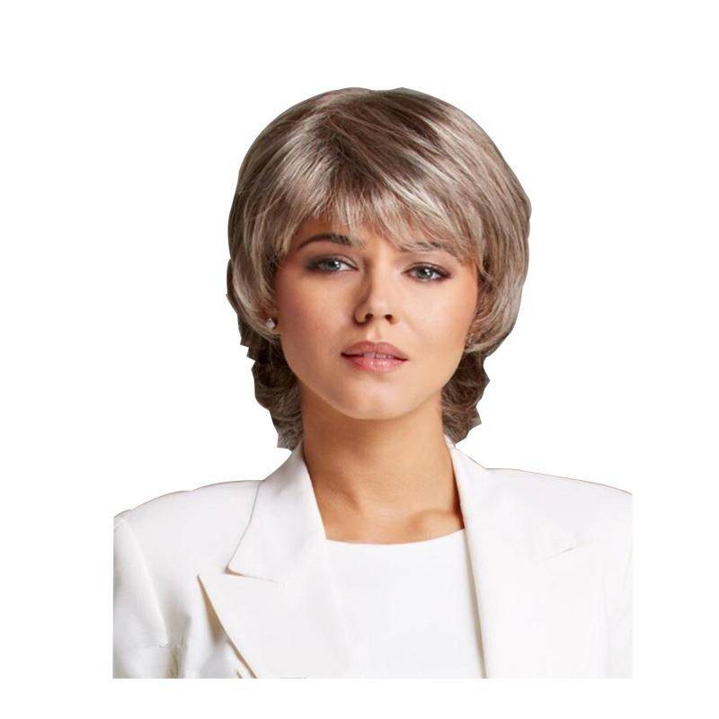 Amazon Expressive Park Permit Source European and American ladies blond hair short hair short hair short hair micro -curling fiber hair