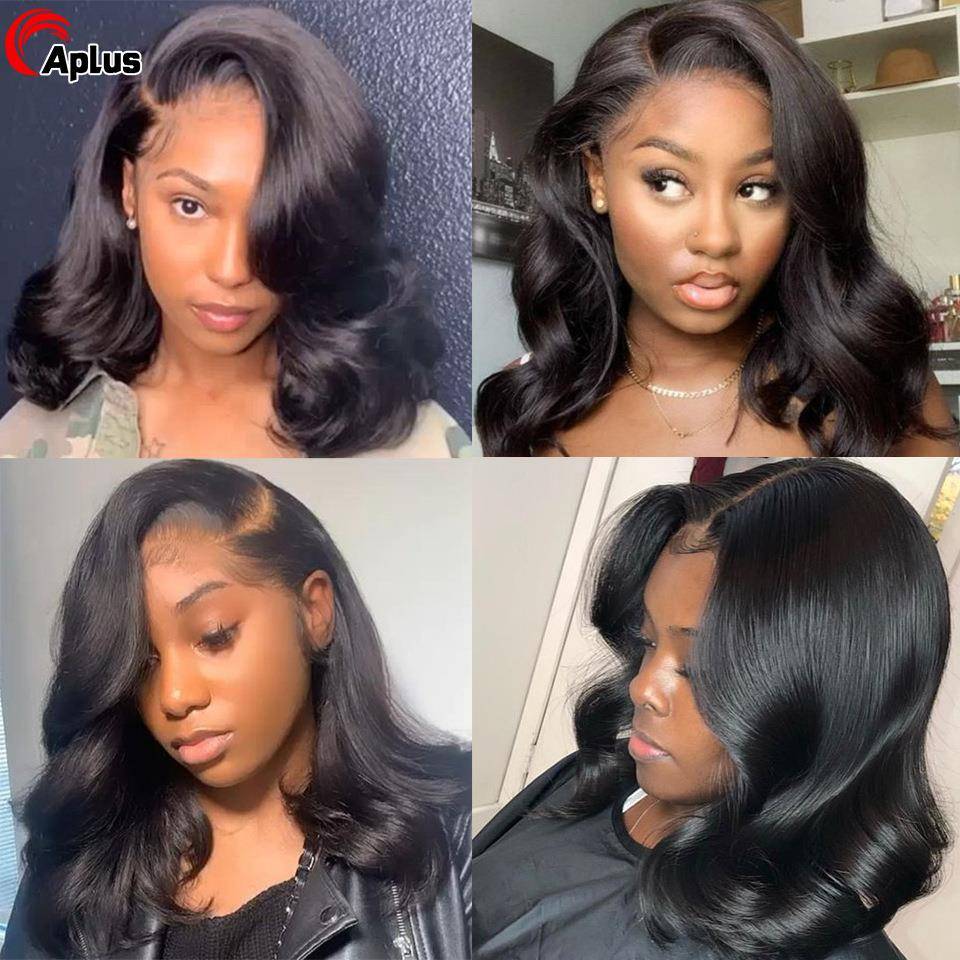 Amazon European and American black wig women medium long hair chemical fiber high -temperature silk wig head rose network wigs