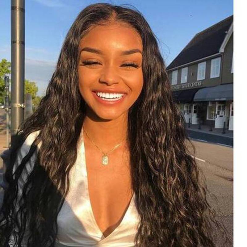 The new wig female African fashion wigs of corn hot black curly hair is divided into bangs high temperature silk head cover