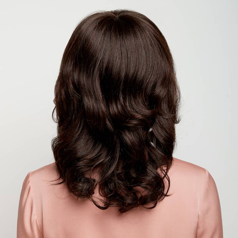 Wig female mothers medium and long curly hair in the middle and long hair, the elderly ladies wig naturally wavy shoulder shoulder, the whole head, short curly hair