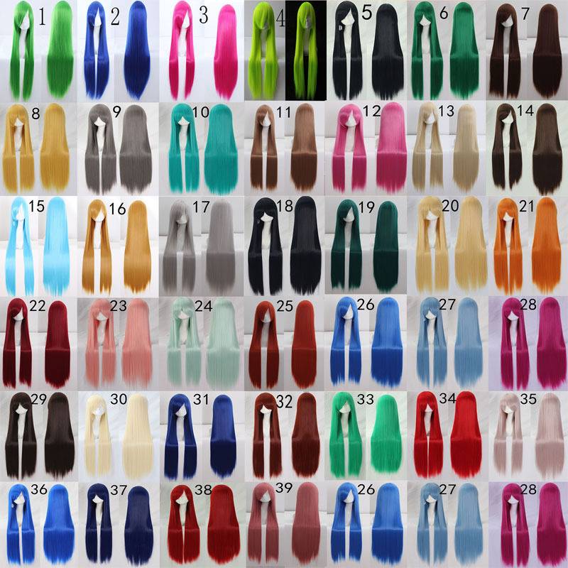 Yiwu Hua Cai Wig Factory Wigmail 100 -color long straight hair anime hot selling high temperature silk anime