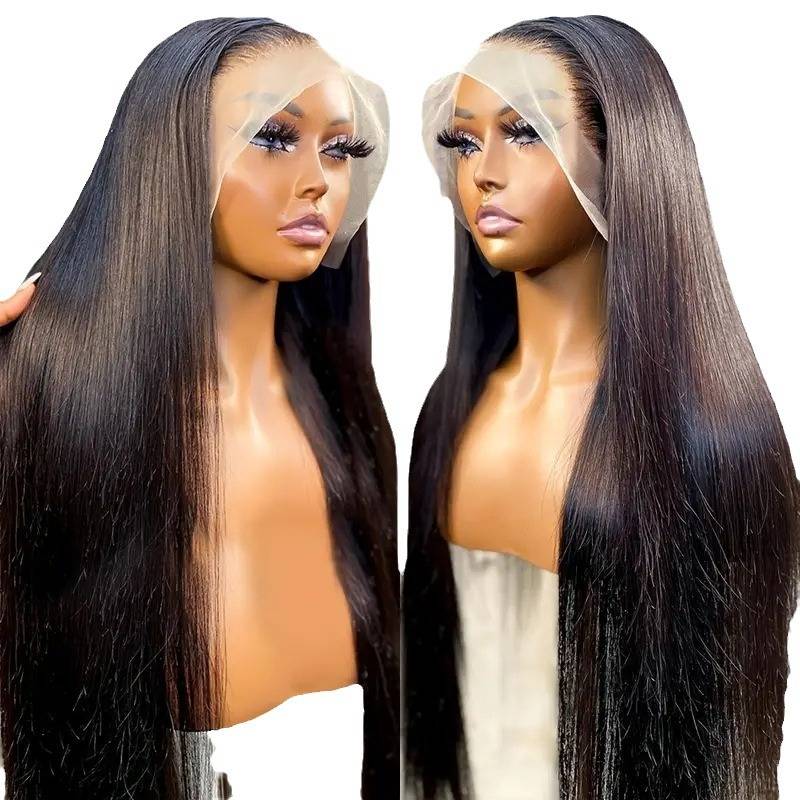 Former lace wig Black lady, long straight hair fluffy, natural fashion full -scale full hair factory direct sales