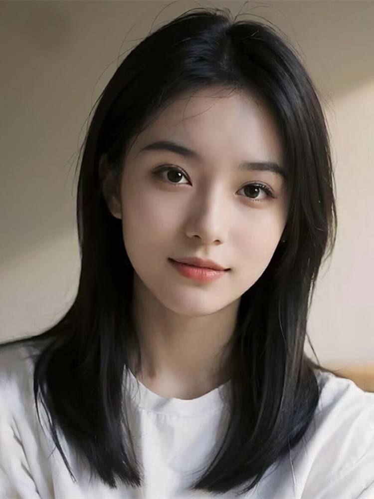 Mid -segmentation of naphane women's long hair naturally playful full set sweet and lovely simulation hair full wig