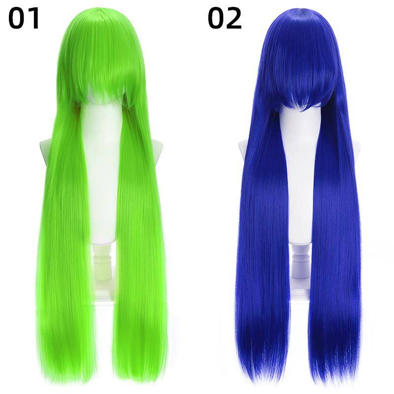 Wig universal color long straight hair anime hot -selling high temperature silk anime wig