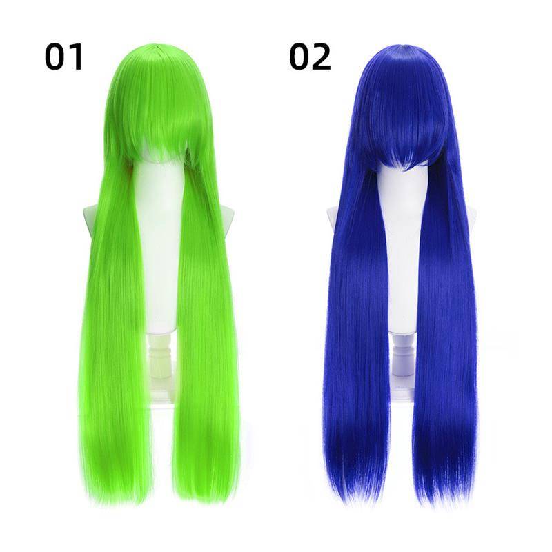 Wig universal color long straight hair anime hot -selling high temperature silk anime wig