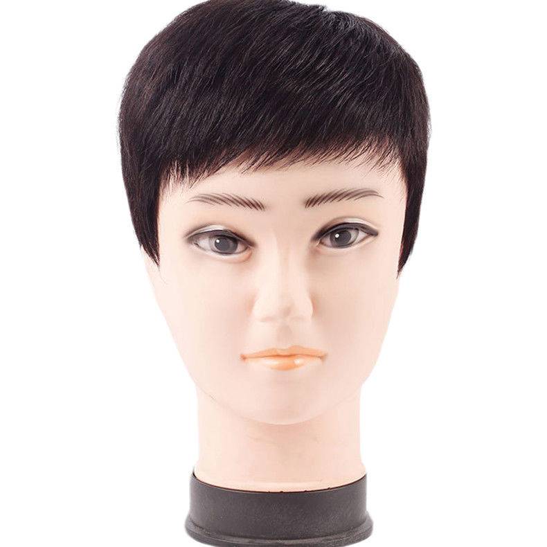 Middle -aged and elderly handsome, natural realistic middle -aged men's father, grandpa, short hair, simulated hair silk wig