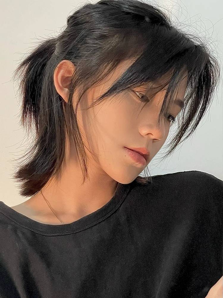 Wolf tail wig Men and women's short hair natural Korean version of handsome Chinese dumped Japanese catfish head anime cos full set