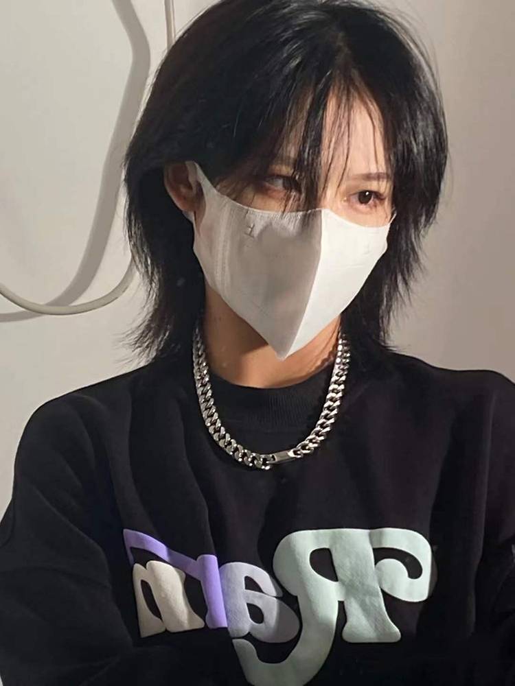 Wolf tail wig Men and women's short hair natural Korean version of handsome Chinese dumped Japanese catfish head anime cos full set