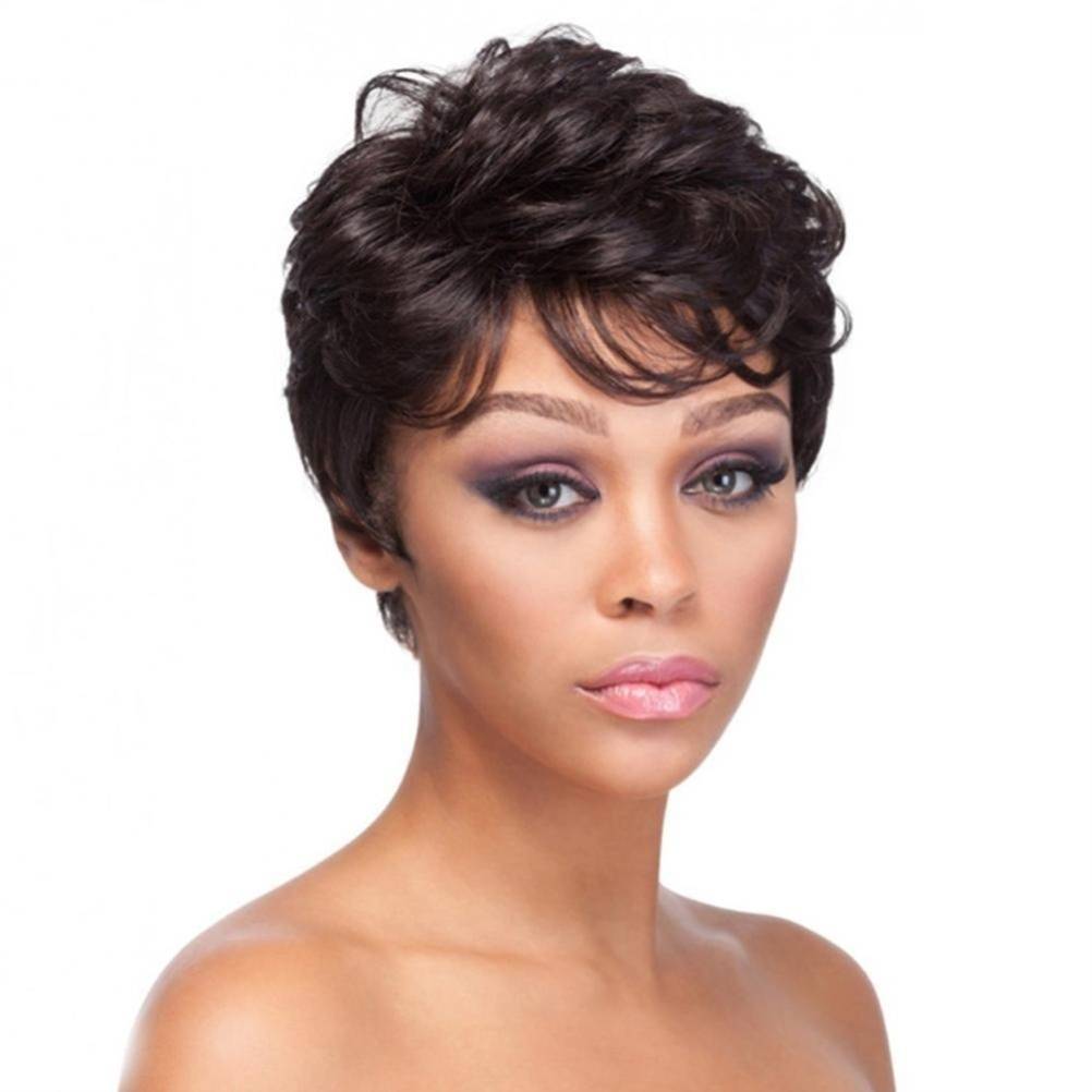 eBay European and American wig African curled short hair chemical fiber high -temperature silk cross -border pseudo -selling