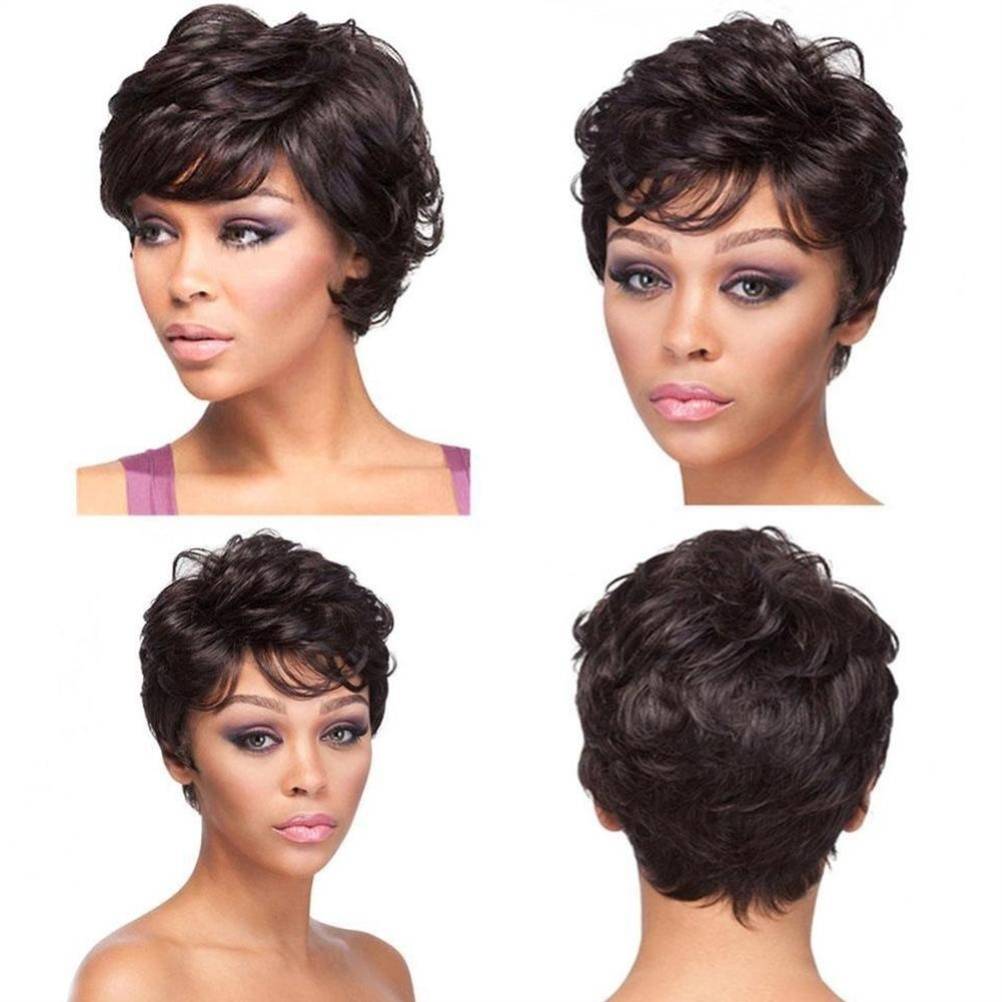 eBay European and American wig African curled short hair chemical fiber high -temperature silk cross -border pseudo -selling