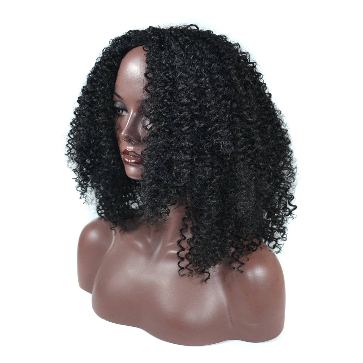 European and American fake head sleeves African black roll fluffy rolled rolled rolled head jacket explosion head JC ladies full wig