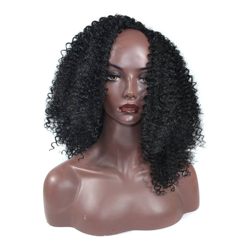 European and American fake head sleeves African black roll fluffy rolled rolled rolled head jacket explosion head JC ladies full wig
