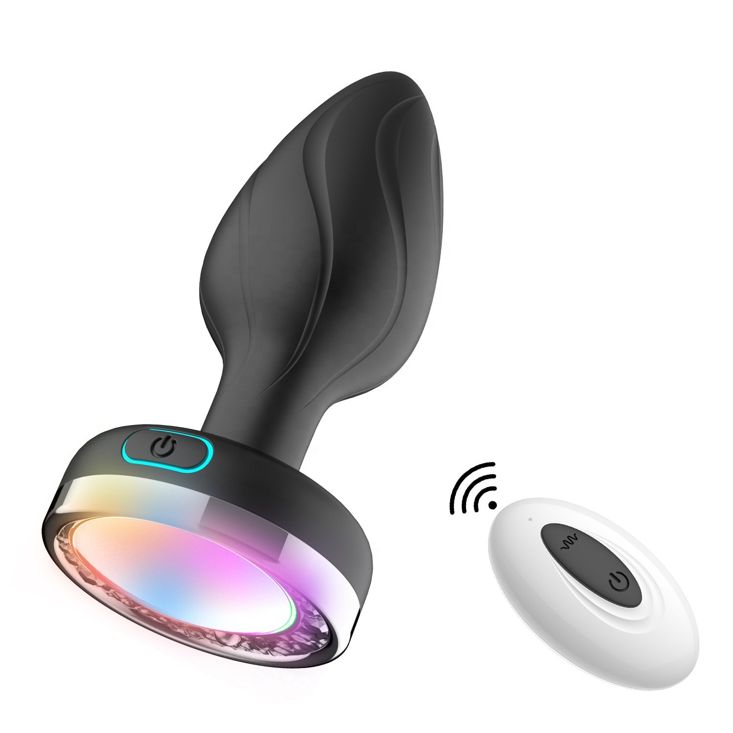 Flashing Vibrating Silicone Anal Toys Wireless LED Anal Vibrator 10 Mod Butt Plug Electric Vibrador Anal Sex Toy For Woman