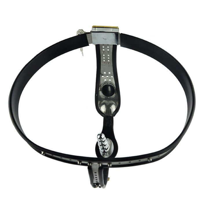 Stainless Steel Male Chastity Belt With Anal Plug Metal Cock Cage Chastity Device Other Novelty & Gag Toys