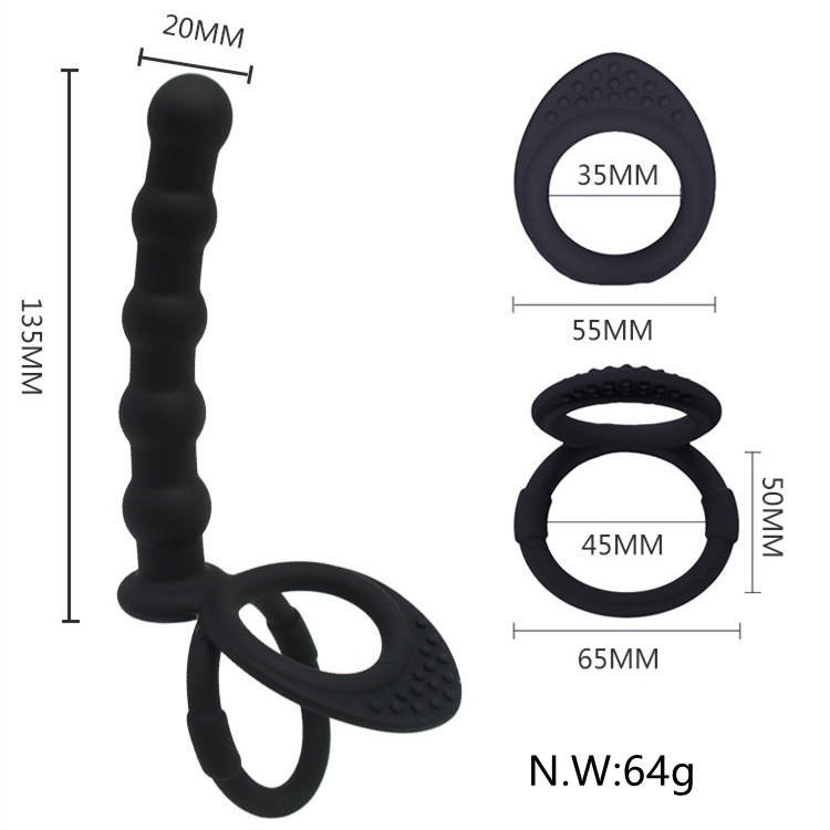 HMJ silicone men women butt plug masturbator double ring sex toy plugue plug anal pour femme couple sex toy anal plug anal beads