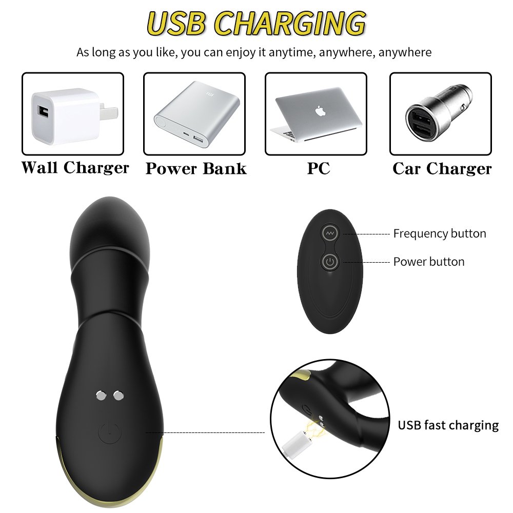 Magnetic Rechargeable 8 Vibration Modes Male Prostate Massager Anal Dildos Vibrator Sex Toys for Men
