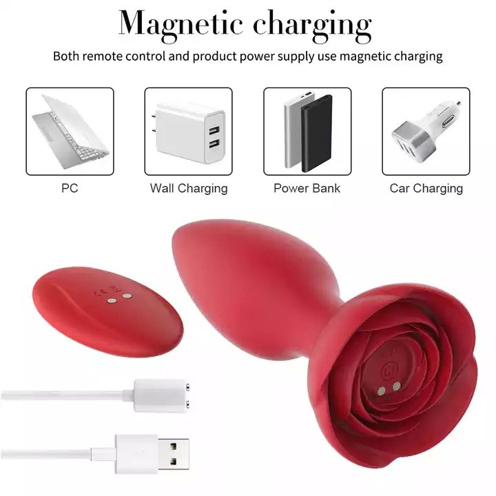 Hot-selling Silicone Sex Toy Adult Vibrator Remote Control Rose Vibrator Anal Plug Sexual Health Care