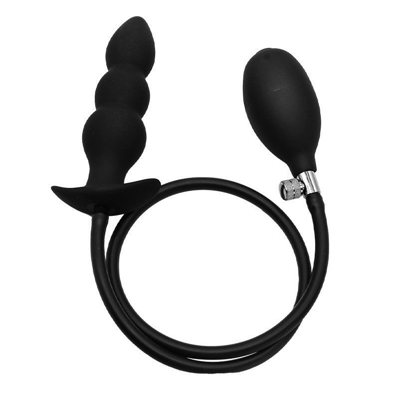 Silicone Anal Plug Masturbation Expansion Anal Expander Backyard Beads 5-Beads Separated Inflatable Anal Plug For Men and Women