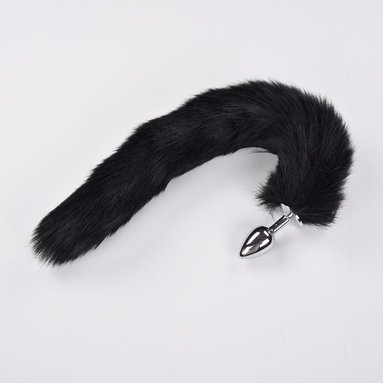 Factory Direct Good Price Artificial Foxtail Anal Butt Plug Adults Metal Anal Plug with Fox Tail CE ROHS Highly Welcomed 2.7*7cm