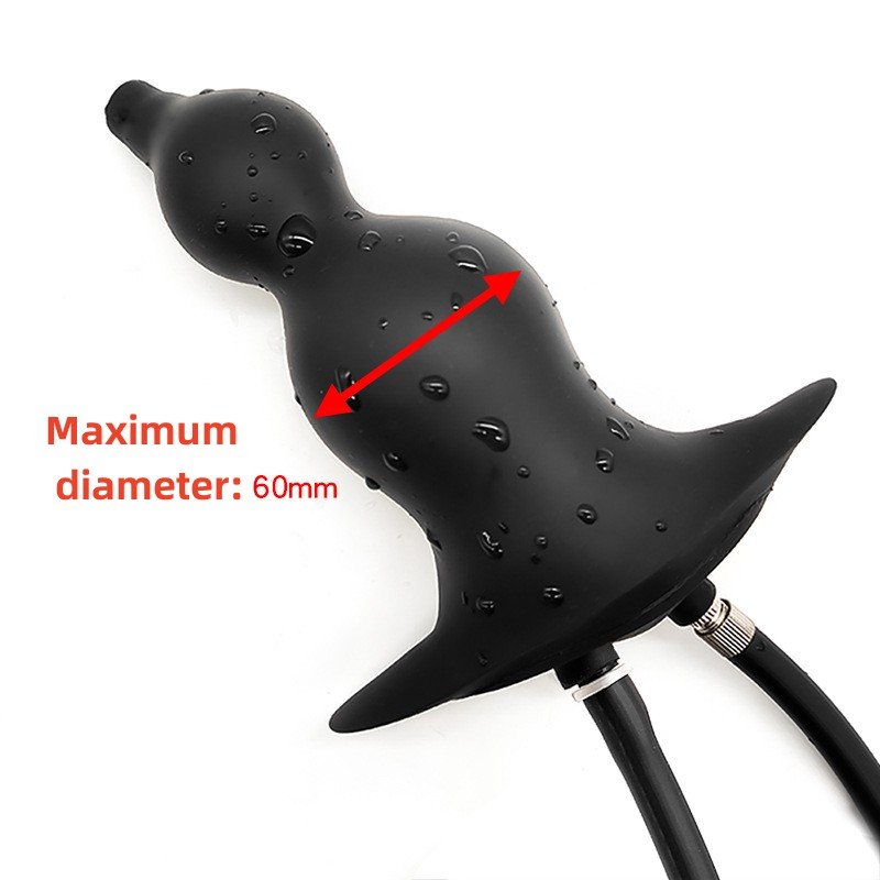 Medical Silicone Water Spray Inflatable Anal Plug Anal Enema Cleaner Anus Dilator Dildo Silicone Buttplug Expander Washer