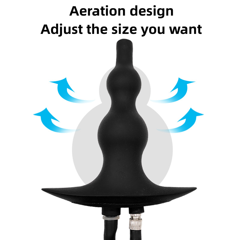 Medical Silicone Water Spray Inflatable Anal Plug Anal Enema Cleaner Anus Dilator Dildo Silicone Buttplug Expander Washer