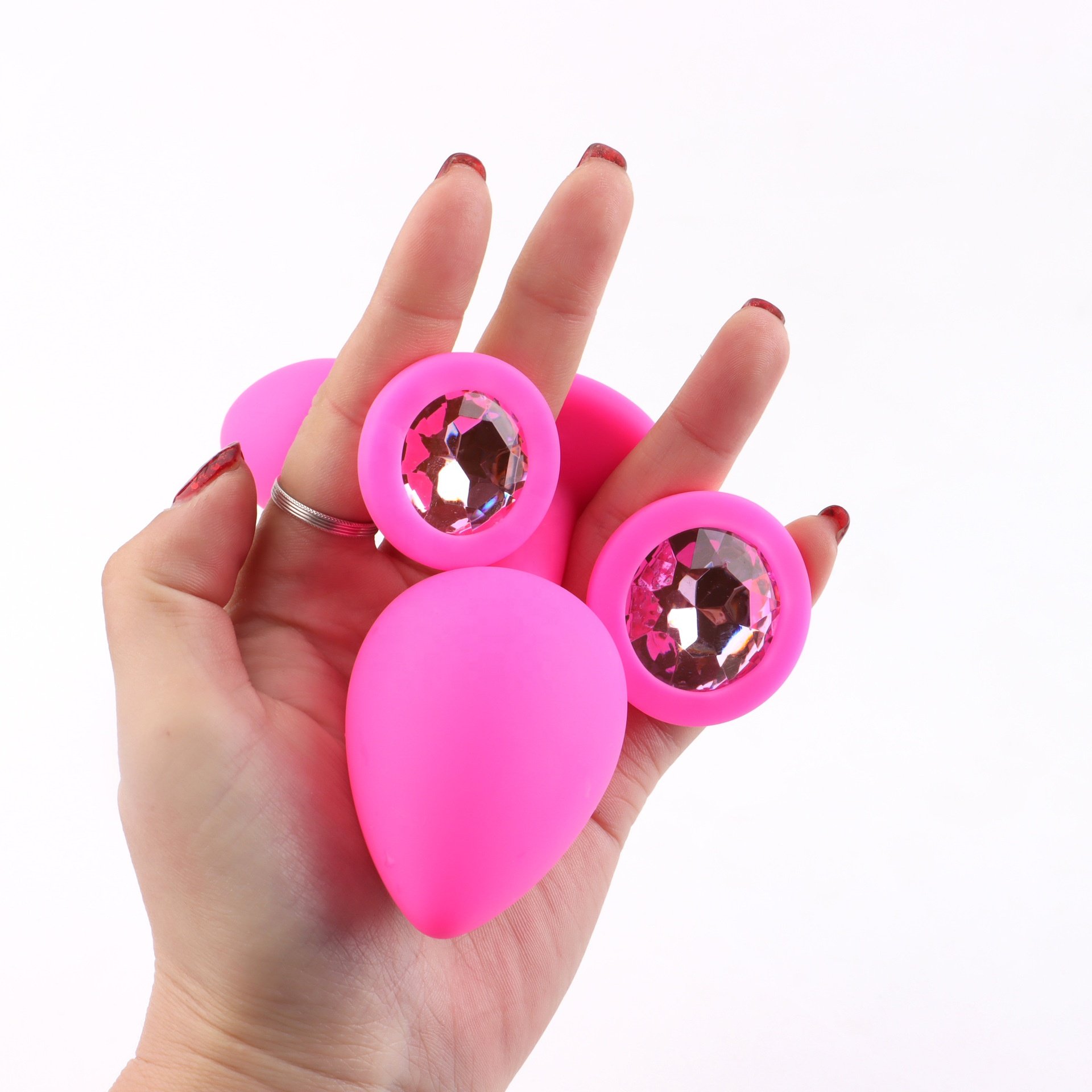 silicone vestibule heart shape anal plug sex toy for men and women saxy toys men anal plug jewel but plug